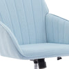 Kena Swivel Office Chair | Adjustable Height | Blue Tufted Velvet | Gold