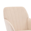 Kena Swivel Office Chair | Adjustable Height | Khaki Tufted Velvet | Gold