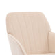 Kena Swivel Office Chair | Adjustable Height | Khaki Tufted Velvet | Gold