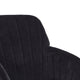 Kena Swivel Office Chair | Black Tufted Velvet | Adjustable Height | Silver
