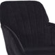 Kena Swivel Office Chair | Black Tufted Velvet | Adjustable Height | Silver