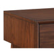 Writing Desk I 3 Drawers I Trestle w Stretcher I Nickel Knobs I Brown 51"