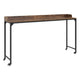 Sumi Overbed Desk I Adjustable Height I Rustic Brown I Black Metal 72"
