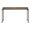 Sumi Overbed Desk I Adjustable Height I Rustic Brown I Black Metal 72"