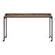 Sumi Overbed Desk I Adjustable Height I Rustic Brown I Black Metal 72"