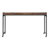 Sumi Overbed Desk I Adjustable Height I Rustic Brown I Black Metal 72"