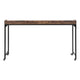 Sumi Overbed Desk I Adjustable Height I Rustic Brown I Black Metal 72"