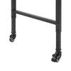 Sumi Overbed Desk I Adjustable Height I Rustic Brown I Black Metal 72"