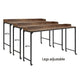 Sumi Overbed Desk I Adjustable Height I Rustic Brown I Black Metal 72"