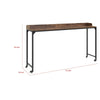 Sumi Overbed Desk I Adjustable Height I Rustic Brown I Black Metal 72"