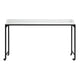 Sumi Overbed Desk I Adjustable Height I White Wood I Black Metal 72"