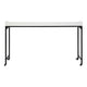 Sumi Overbed Desk I Adjustable Height I White Wood I Black Metal 72"