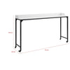 Sumi Overbed Desk I Adjustable Height I White Wood I Black Metal 72"