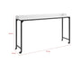 Sumi Overbed Desk I Adjustable Height I White Wood I Black Metal 72"