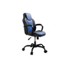 Gaming Office Chair w Casters I Foam Fill Black & Blue Faux Leather