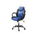 Gaming Office Chair w Casters I Foam Fill Black & Blue Faux Leather