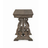 Tola Writing Desk I Hidden Drawer I Scrolled Base I Dark Oak Brown 60"