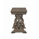 Tola Writing Desk I Hidden Drawer I Scrolled Base I Dark Oak Brown 60"