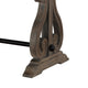 Tola Writing Desk I Hidden Drawer I Scrolled Base I Dark Oak Brown 60"