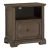 Tola Mobile File Cabinet I Open Shelf & Drawer I Dark Oak Brown 28"