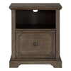 Tola Mobile File Cabinet I Open Shelf & Drawer I Dark Oak Brown 28"