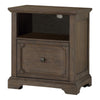 Tola Mobile File Cabinet I Open Shelf & Drawer I Dark Oak Brown 28"