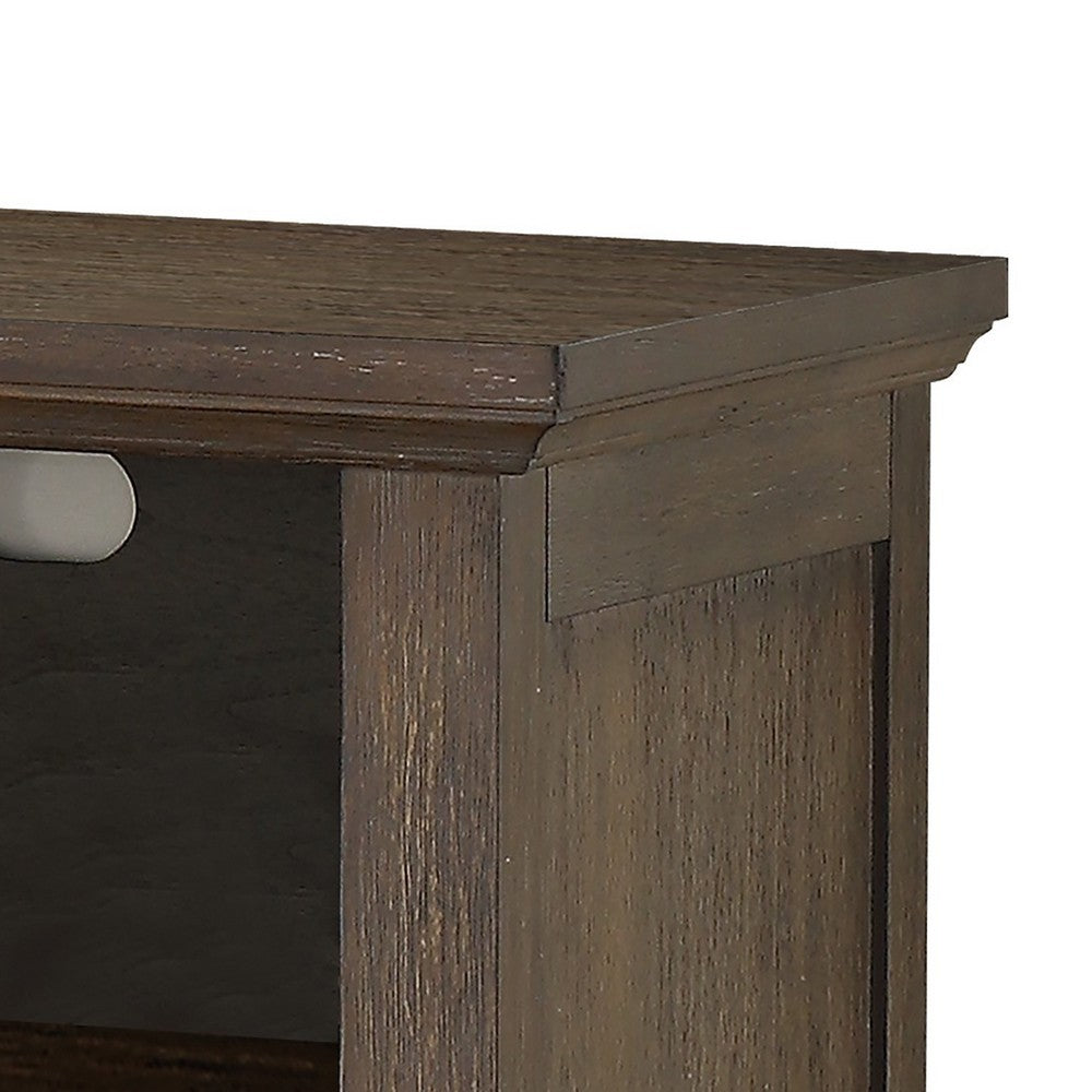 Tola Mobile File Cabinet I Open Shelf & Drawer I Dark Oak Brown 28"