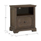 Tola Mobile File Cabinet I Open Shelf & Drawer I Dark Oak Brown 28"