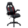 Gaming Office Chair I Sports Car Seat I Flip Arms I Red & Black Faux Leather
