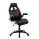 Gaming Office Chair I Sports Car Seat I Flip Arms I Red & Black Faux Leather