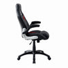 Gaming Office Chair I Sports Car Seat I Flip Arms I Red & Black Faux Leather