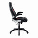 Gaming Office Chair I Sports Car Seat I Flip Arms I Red & Black Faux Leather