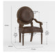 Mont Armchair I Medallion Back I Scroll Arms I Foam Fill Brown Faux Leather
