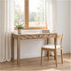 Writing Desk w Drawer I Angular Planks I Square Legs I Light Brown 48"
