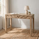 Writing Desk w Drawer I Angular Planks I Square Legs I Light Brown 48"