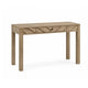 Writing Desk w Drawer I Angular Planks I Square Legs I Light Brown 48"