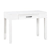 Gare Writing Desk w Drawer I Frame Molding I White & Black Nickel 42"