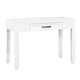 Gare Writing Desk w Drawer I Frame Molding I White & Black Nickel 42"