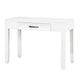 Gare Writing Desk w Drawer I Frame Molding I White & Black Nickel 42"