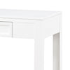 Gare Writing Desk w Drawer I Frame Molding I White & Black Nickel 42"