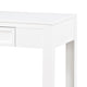 Gare Writing Desk w Drawer I Frame Molding I White & Black Nickel 42"