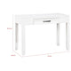 Gare Writing Desk w Drawer I Frame Molding I White & Black Nickel 42"
