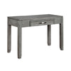 Gare Writing Desk w Drawer I Frame Molding I Rustic Gray & Silver 42"