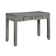 Gare Writing Desk w Drawer I Frame Molding I Rustic Gray & Silver 42"
