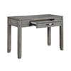 Gare Writing Desk w Drawer I Frame Molding I Rustic Gray & Silver 42"