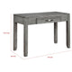 Gare Writing Desk w Drawer I Frame Molding I Rustic Gray & Silver 42"