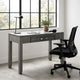 Gare Writing Desk w Drawer I Frame Molding I Rustic Gray & Silver 42"