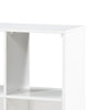 Gare Bookcase | 6 Cubby Shelves I White Wood Frame I Black Base 40"