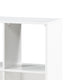 Gare Bookcase | 6 Cubby Shelves I White Wood Frame I Black Base 40"
