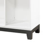 Gare Bookcase | 6 Cubby Shelves I White Wood Frame I Black Base 40"